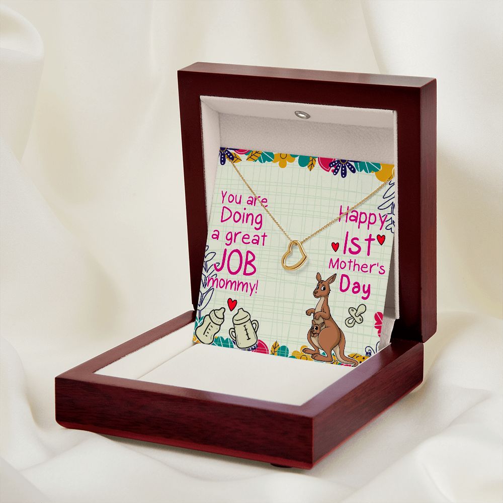 Mother's Day | You are doing a great job Mommy - Delicate Heart Necklace
