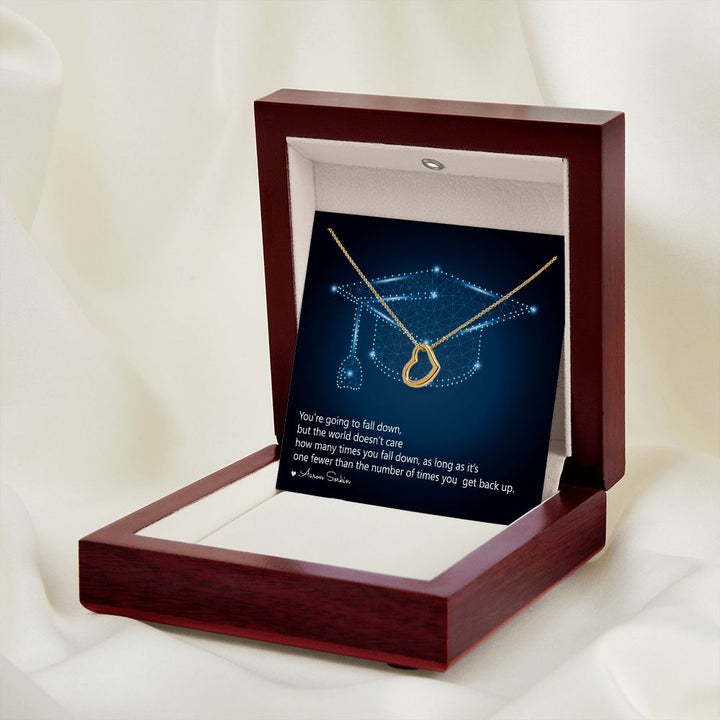Happy Graduation | Fulfillment of a Promise - Delicate Heart Necklace