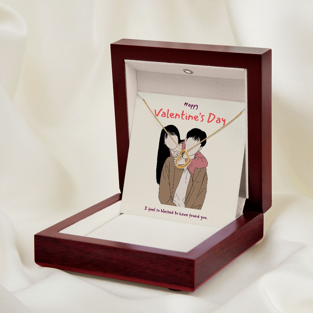 Happy Valentine's Day | I'll Love You Always - Delicate Heart Necklace