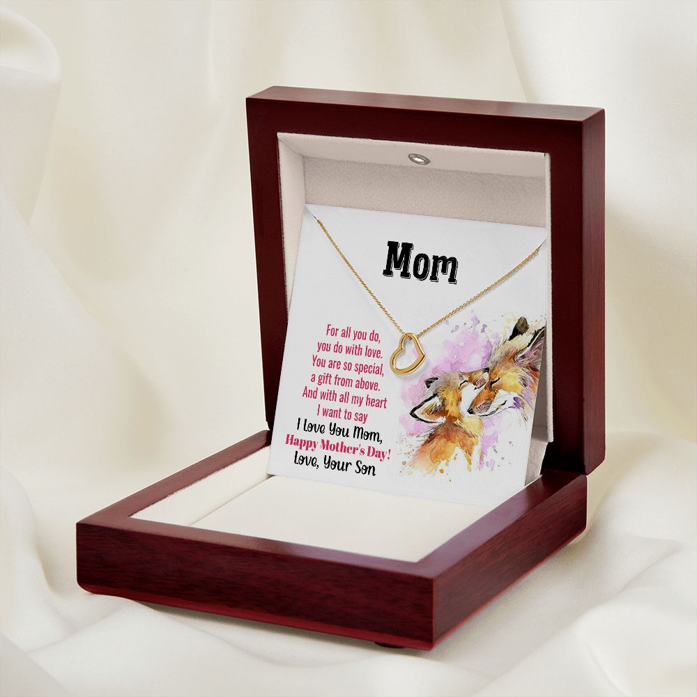 Happy Mother's Day | Infinite love and gratitude - Delicate Heart Necklace