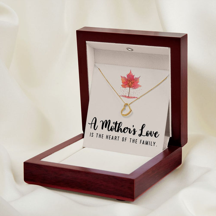 To My Mother | A Mother's Love - Delicate Heart Necklace
