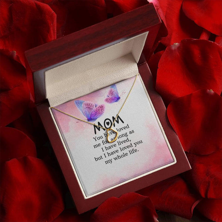 To My Mom | I have loved you my whole life - Delicate Heart Necklace