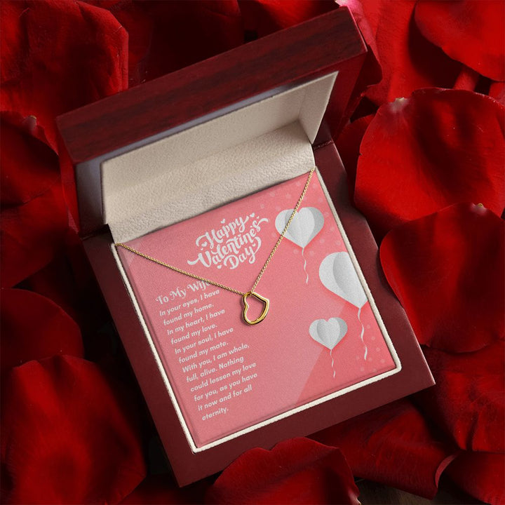 Happy Valentine's Day | Eternal Love Found - Delicate Heart Necklace