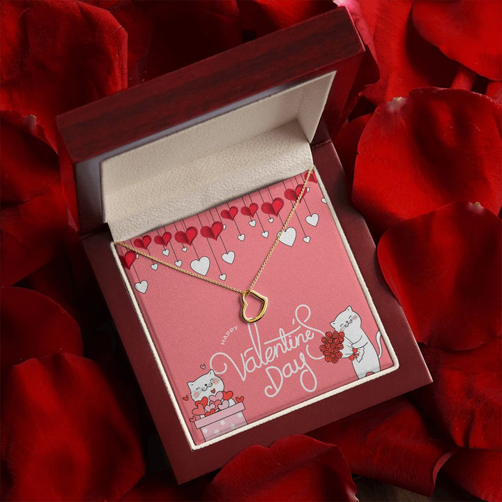 Happy Valentine's Day | Together We Are Unstoppable - Delicate Heart Necklace