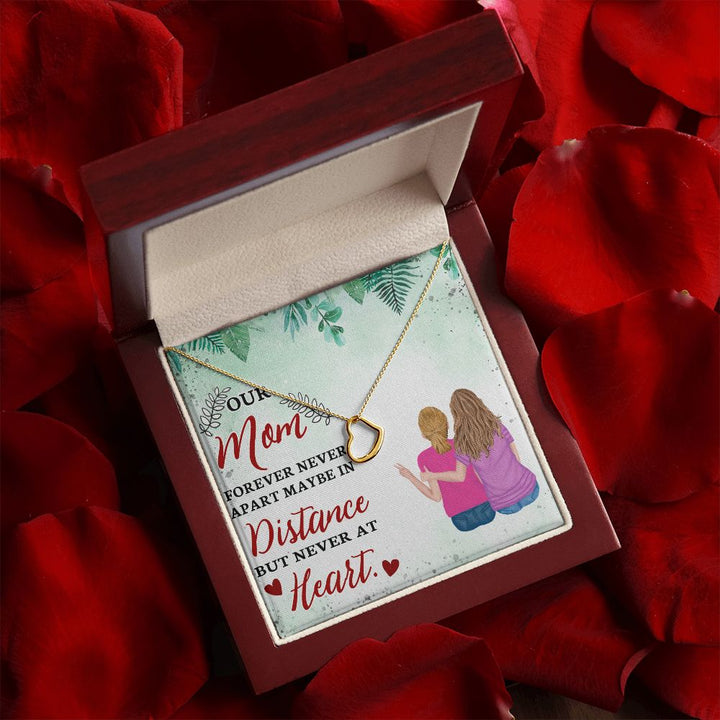 To Our Mom | A Gift of Love for Mom - Delicate Heart Necklace