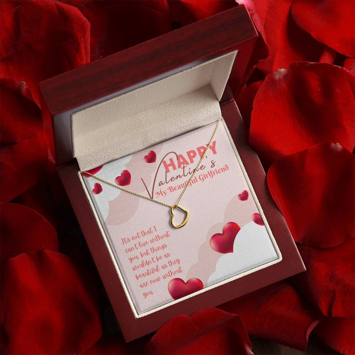 Valentine's Day | My Beautiful Girlfriend - Delicate Heart Necklace