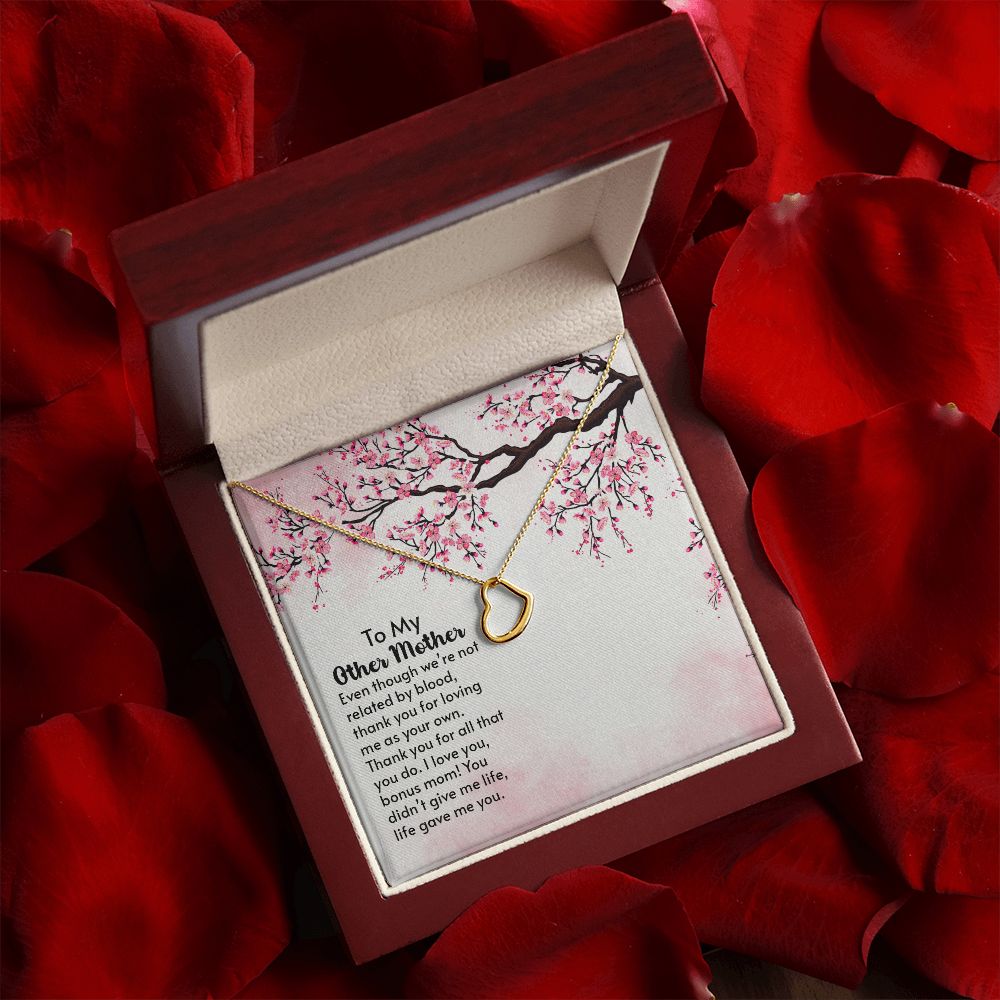 To My Mother-In-Law | A Blessing in Our Lives - Delicate Heart Necklace