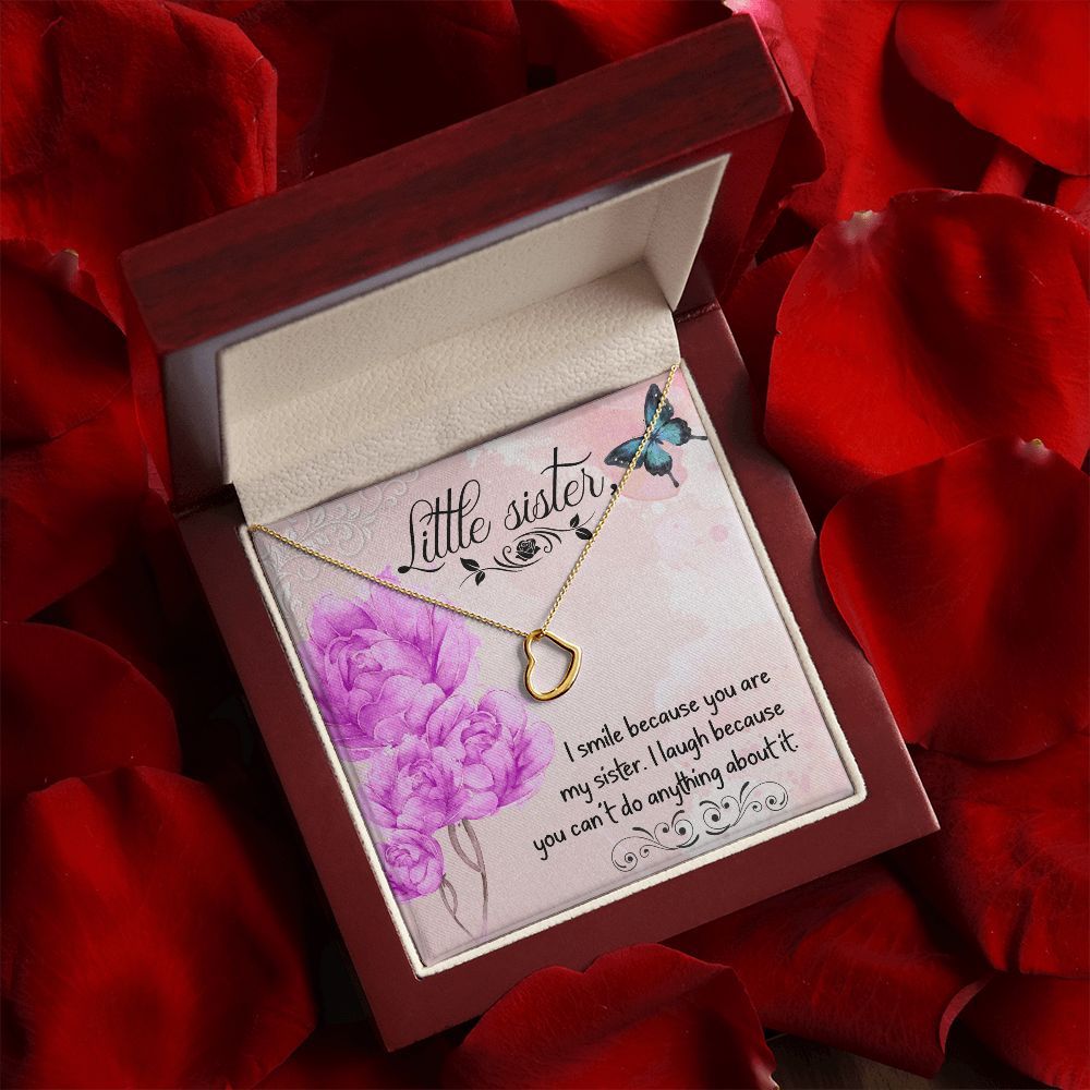 To My Sister | The Joy of Having a Sister - Delicate Heart Necklace