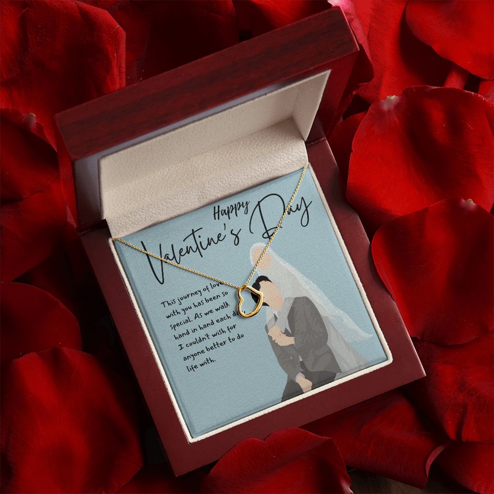 Happy Valentine's Day | Journey of Love with You - Delicate Heart Necklace