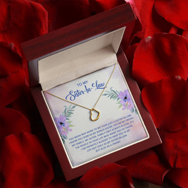 To My Sister-In-Law | The Transformation of a Relationship - Delicate Heart Necklace