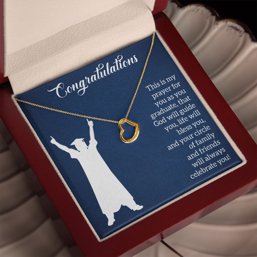 Happy Graduation | This is my Prayer - Delicate Heart Necklace