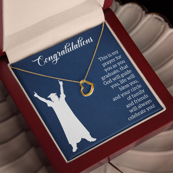 Happy Graduation | This is my Prayer - Delicate Heart Necklace