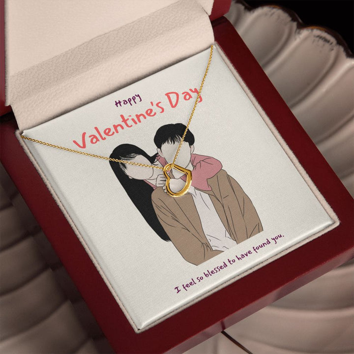 Happy Valentine's Day | I'll Love You Always - Delicate Heart Necklace