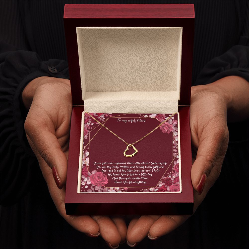 To My Mother-in-Law | Thank you for everything - Delicate Heart Necklace