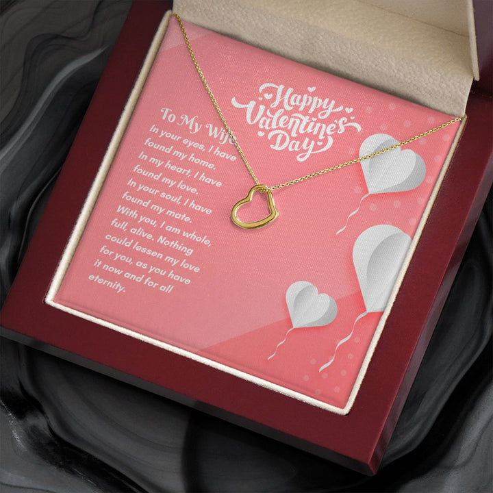 Happy Valentine's Day | Eternal Love Found - Delicate Heart Necklace