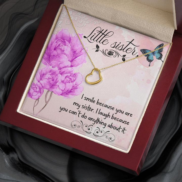 To My Sister | The Joy of Having a Sister - Delicate Heart Necklace