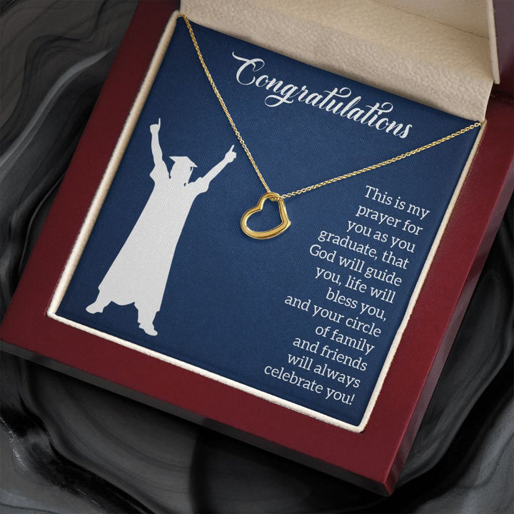 Happy Graduation | This is my Prayer - Delicate Heart Necklace