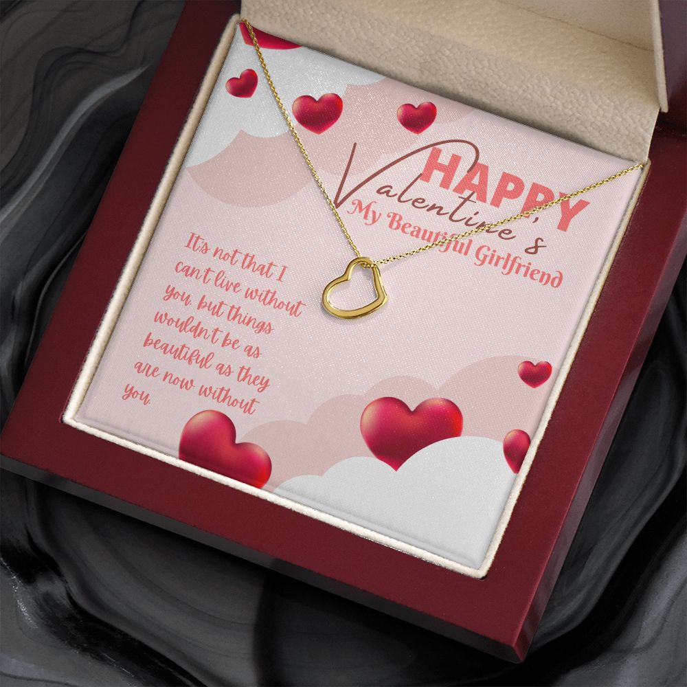 Valentine's Day | My Beautiful Girlfriend - Delicate Heart Necklace