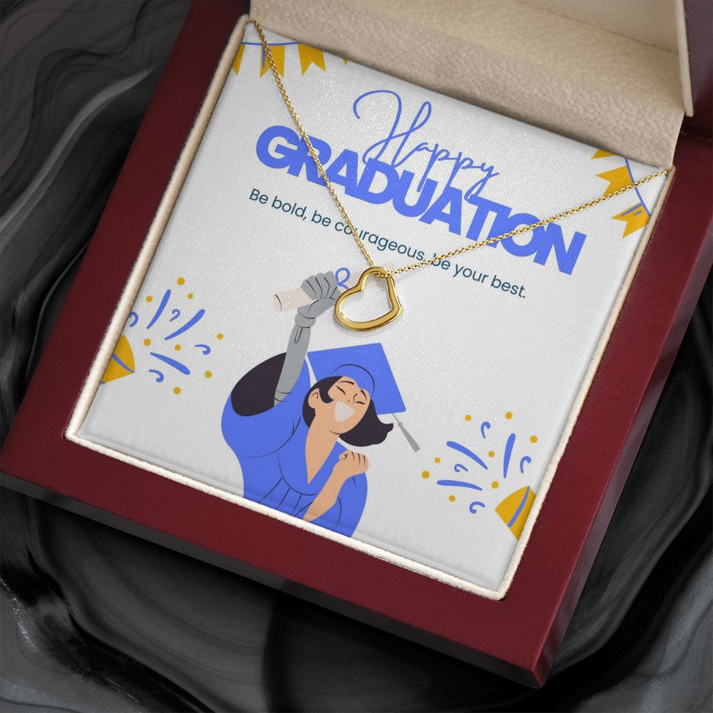 Happy Graduation | You've reached a new milestone - Delicate Heart Necklace