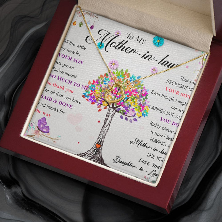 To My Mother-in-Law | Thank you for raising the love of my life - Delicate Heart Necklace
