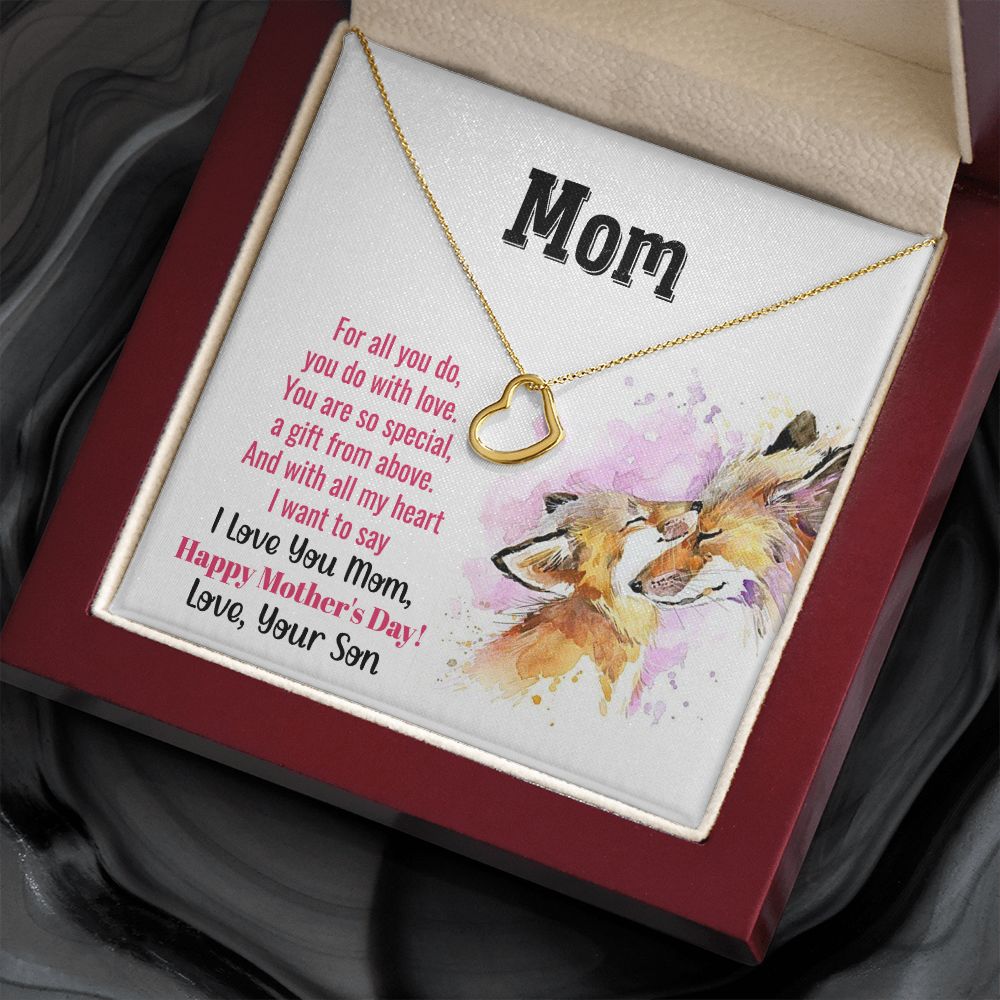 Happy Mother's Day | Infinite love and gratitude - Delicate Heart Necklace