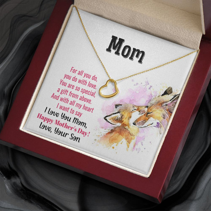 Happy Mother's Day | Infinite love and gratitude - Delicate Heart Necklace