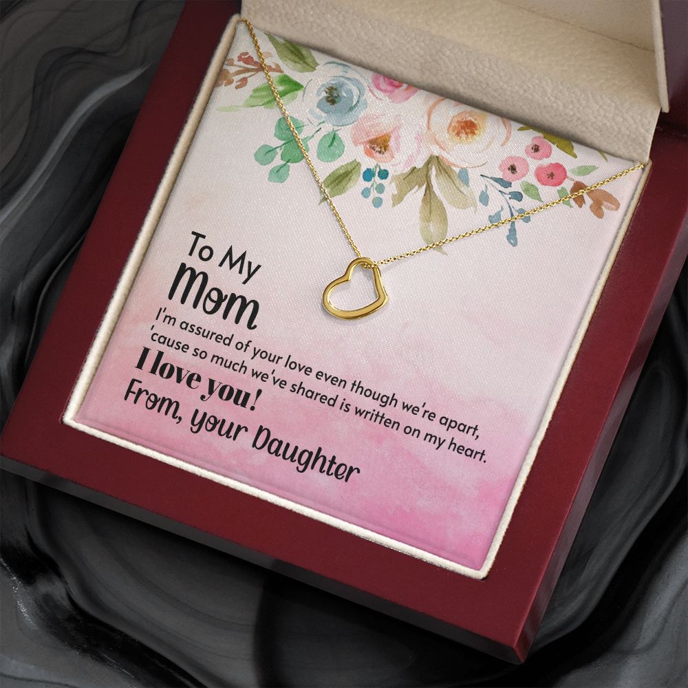 To My Mom | A Heart Full of Gratitude for Mom - Delicate Heart Necklace