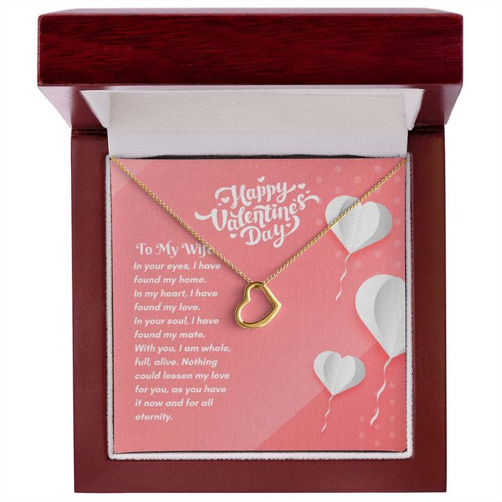 Happy Valentine's Day | Eternal Love Found - Delicate Heart Necklace