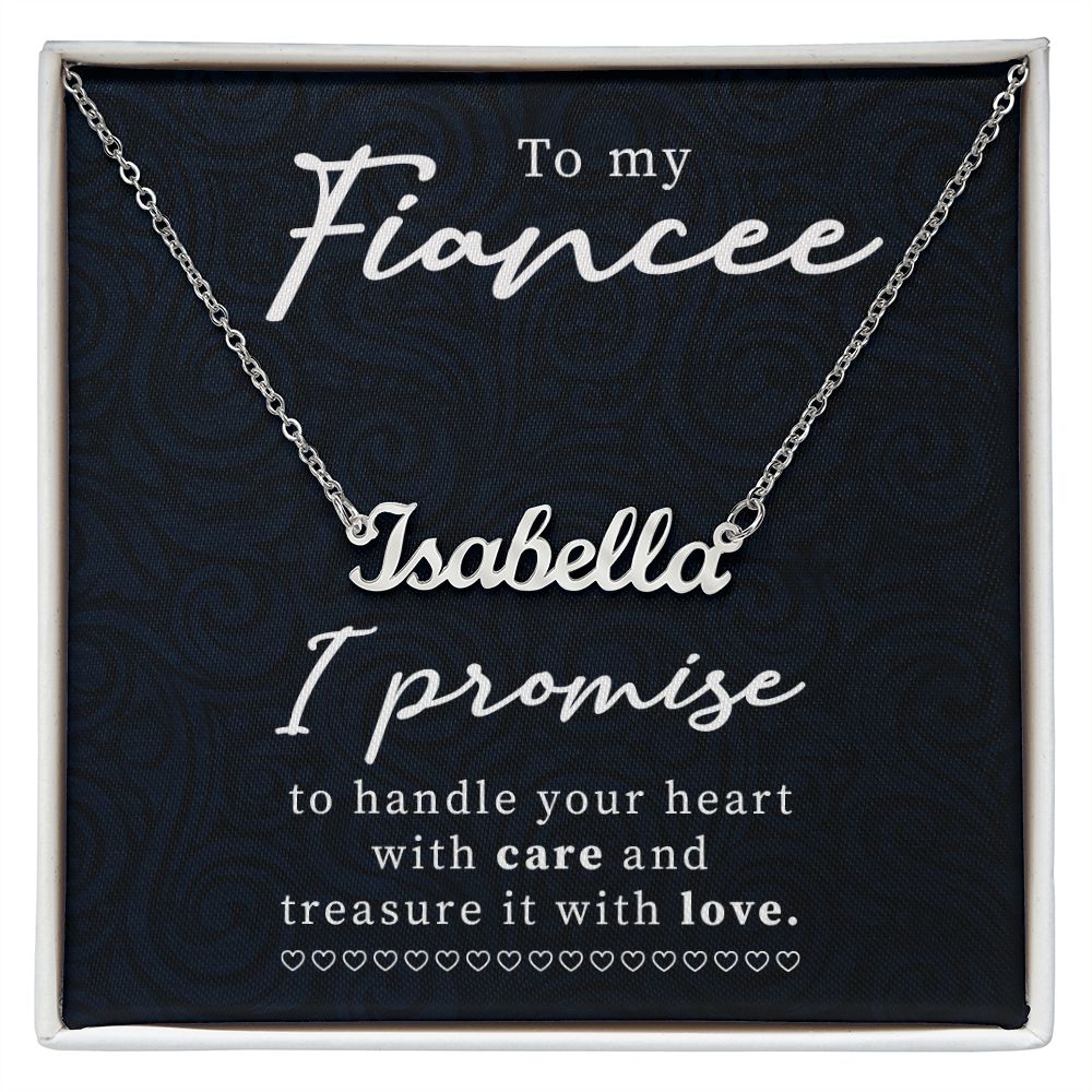 To My Fiancée | Treasure it with Love - Personalized Name Necklace