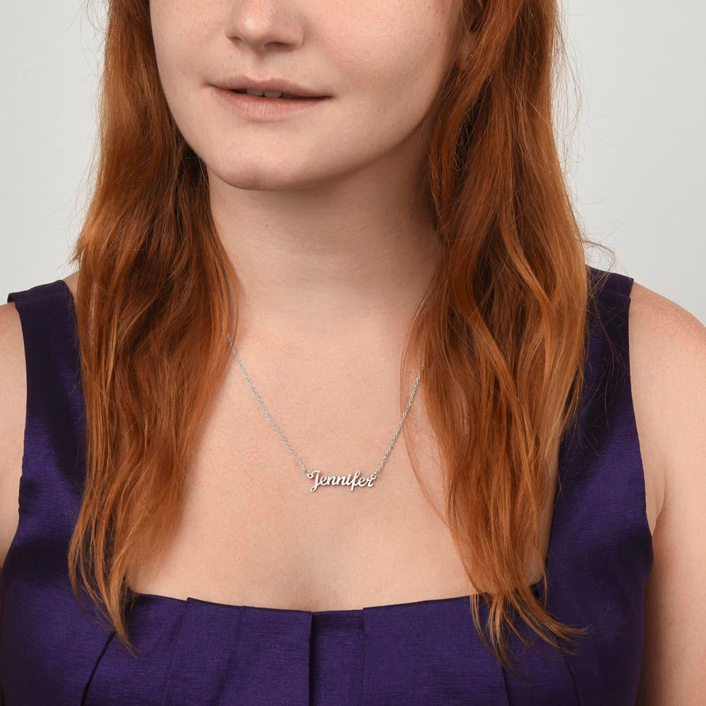Happy Birthday To My Wife | Happy Birthday Sweetheart - Personalized Name Necklace