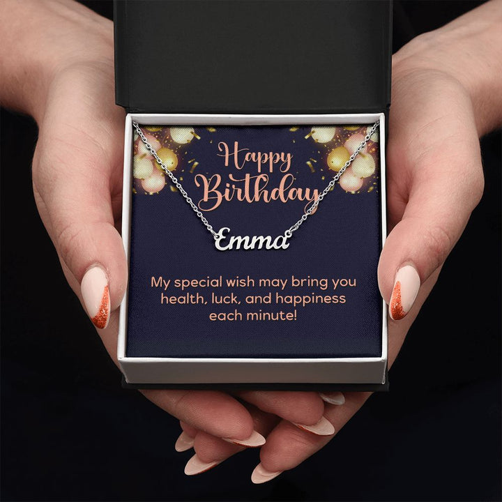 Happy Birthday | My Special Wish - Personalized Name Necklace