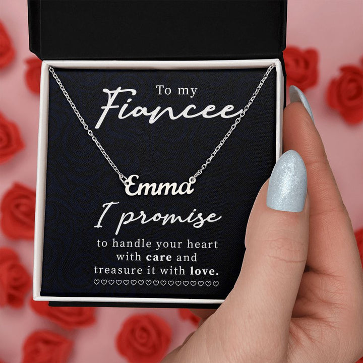 To My Fiancée | Treasure it with Love - Personalized Name Necklace
