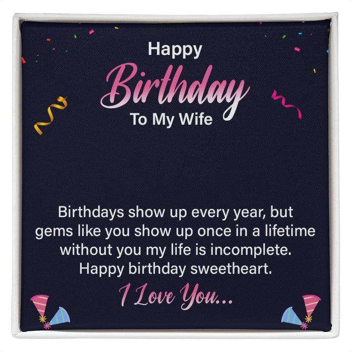 Happy Birthday To My Wife | Happy Birthday Sweetheart - Personalized Name Necklace