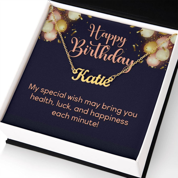 Happy Birthday | My Special Wish - Personalized Name Necklace