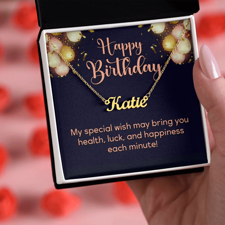 Happy Birthday | My Special Wish - Personalized Name Necklace