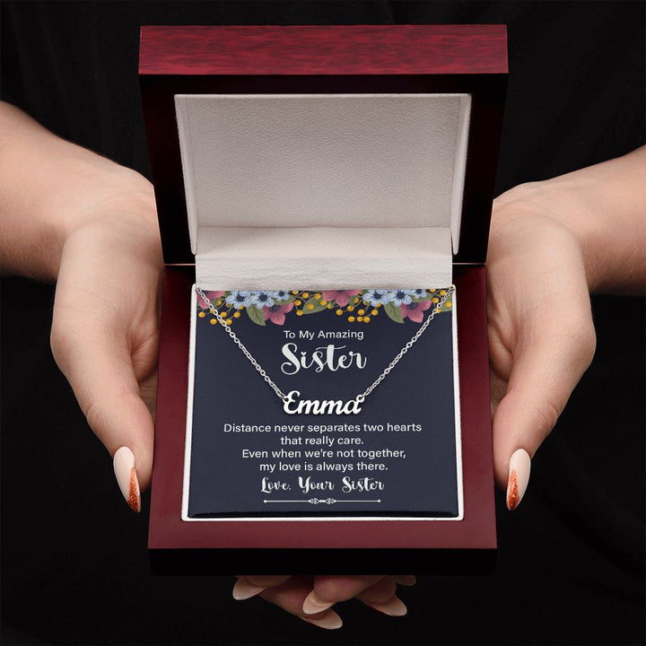 To My Amazing Sister | My Love is always there - Personalized Name Necklace