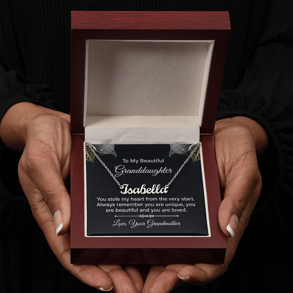 To My Beautiful Granddaughter | Always remember you are unique - Personalized Name Necklace