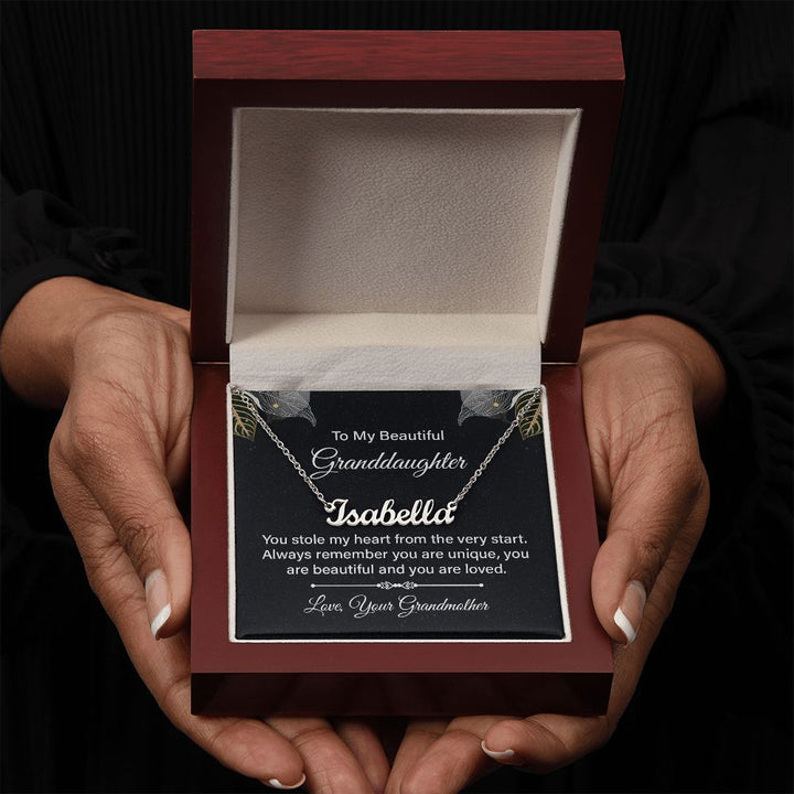 To My Beautiful Granddaughter | Always remember you are unique - Personalized Name Necklace
