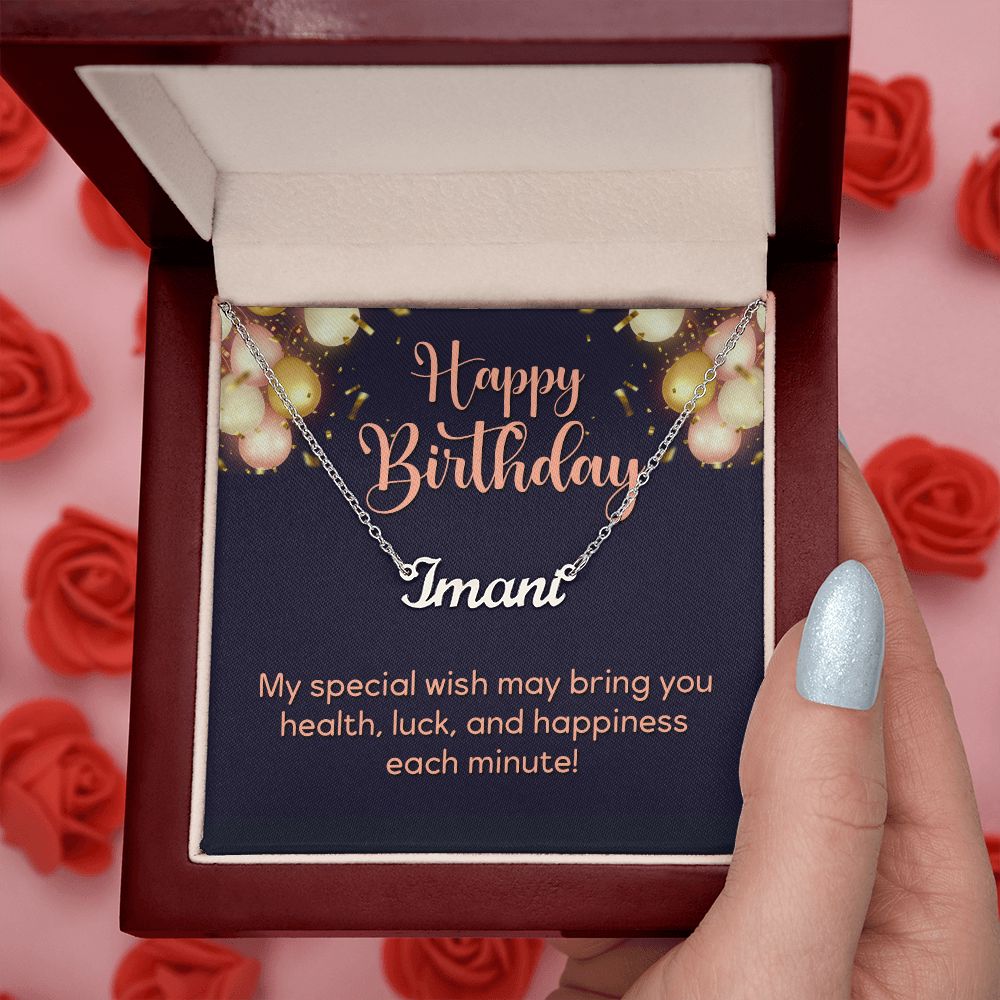 Happy Birthday | My Special Wish - Personalized Name Necklace