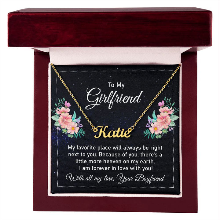 To My Girlfriend | I am forever in love with you - Personalized Name Necklace