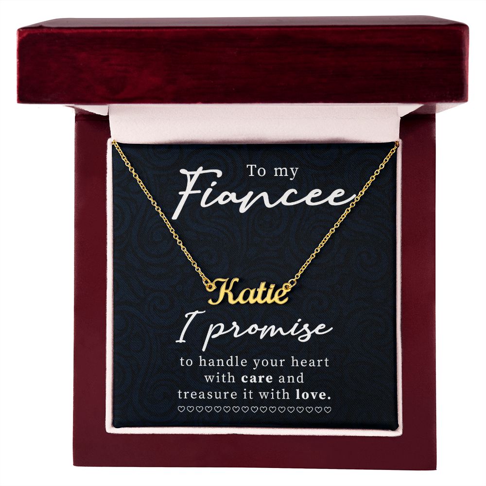 To My Fiancée | Treasure it with Love - Personalized Name Necklace