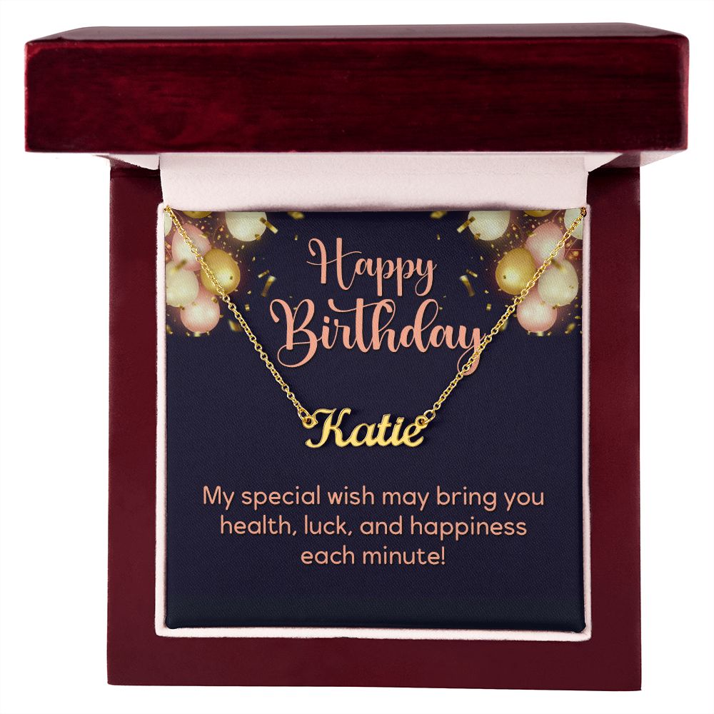 Happy Birthday | My Special Wish - Personalized Name Necklace