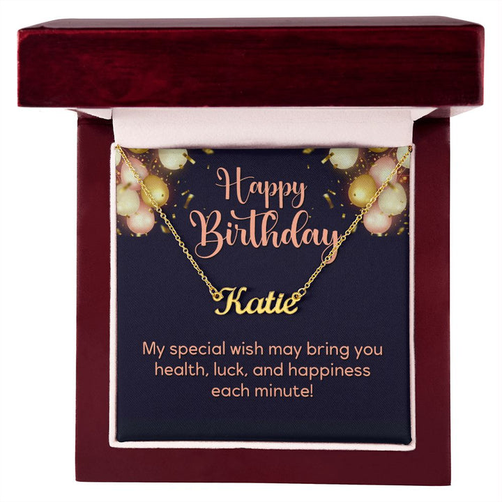 Happy Birthday | My Special Wish - Personalized Name Necklace