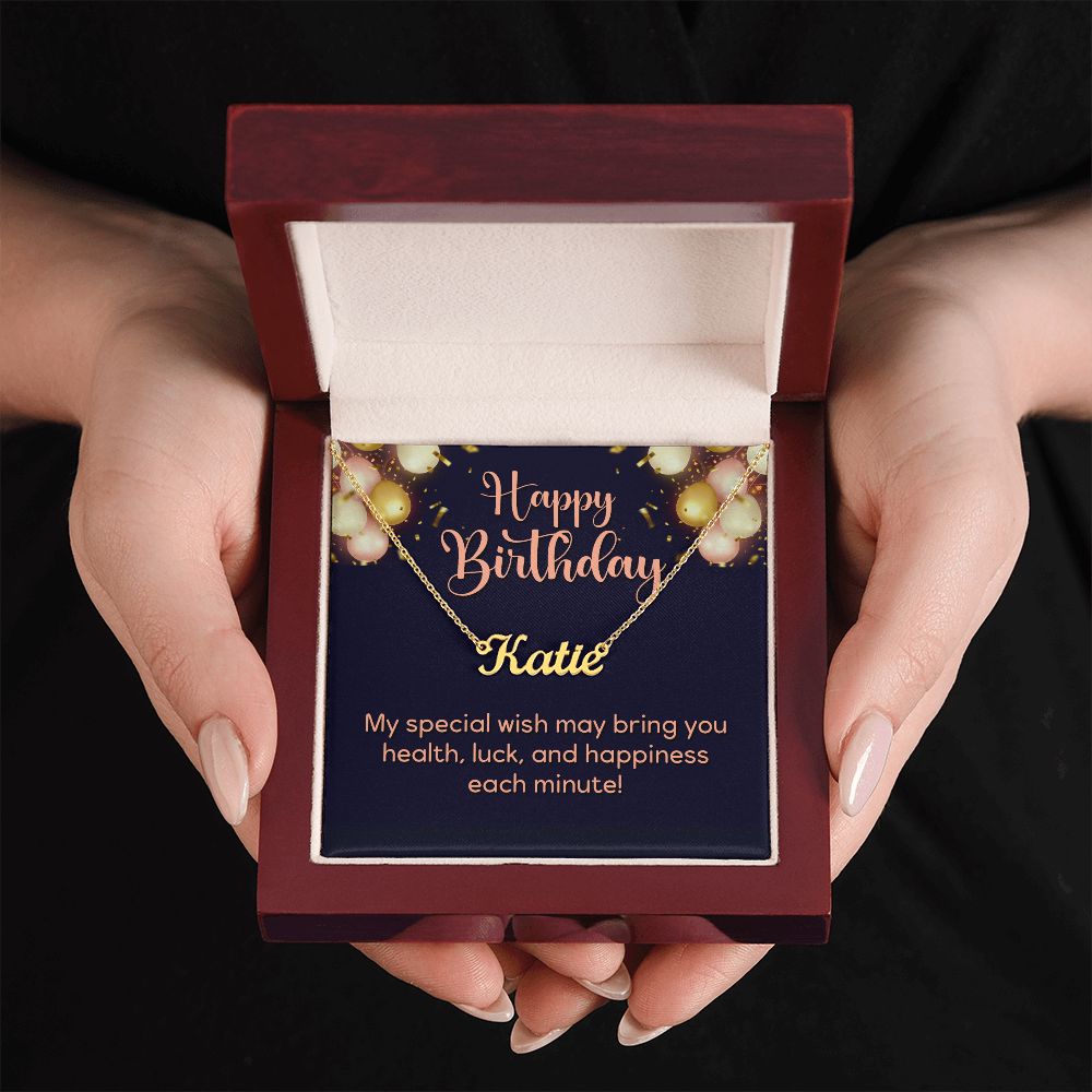 Happy Birthday | My Special Wish - Personalized Name Necklace
