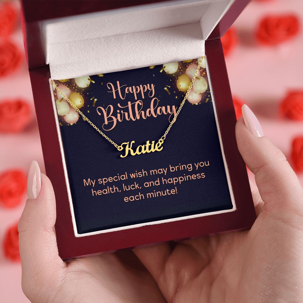 Happy Birthday | My Special Wish - Personalized Name Necklace