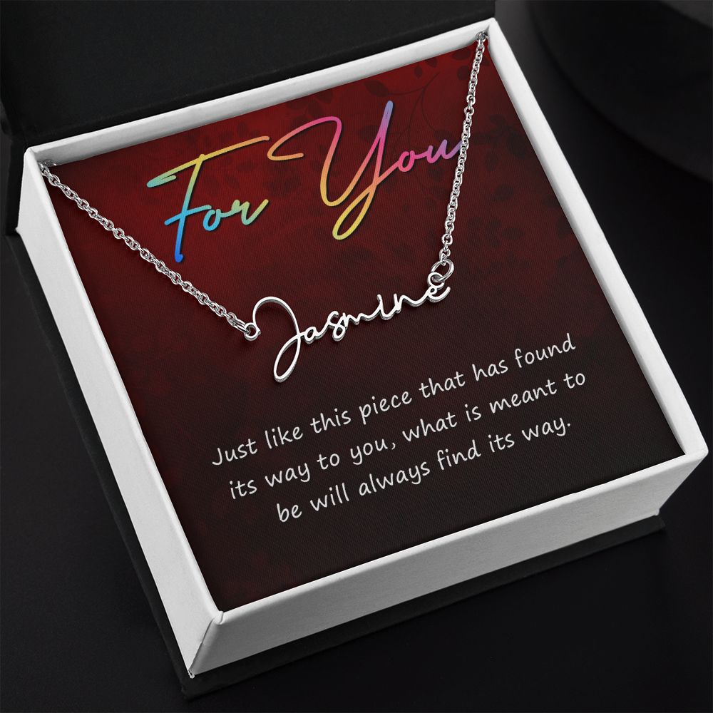 To My Wife | For You - Signature Style Name Necklace