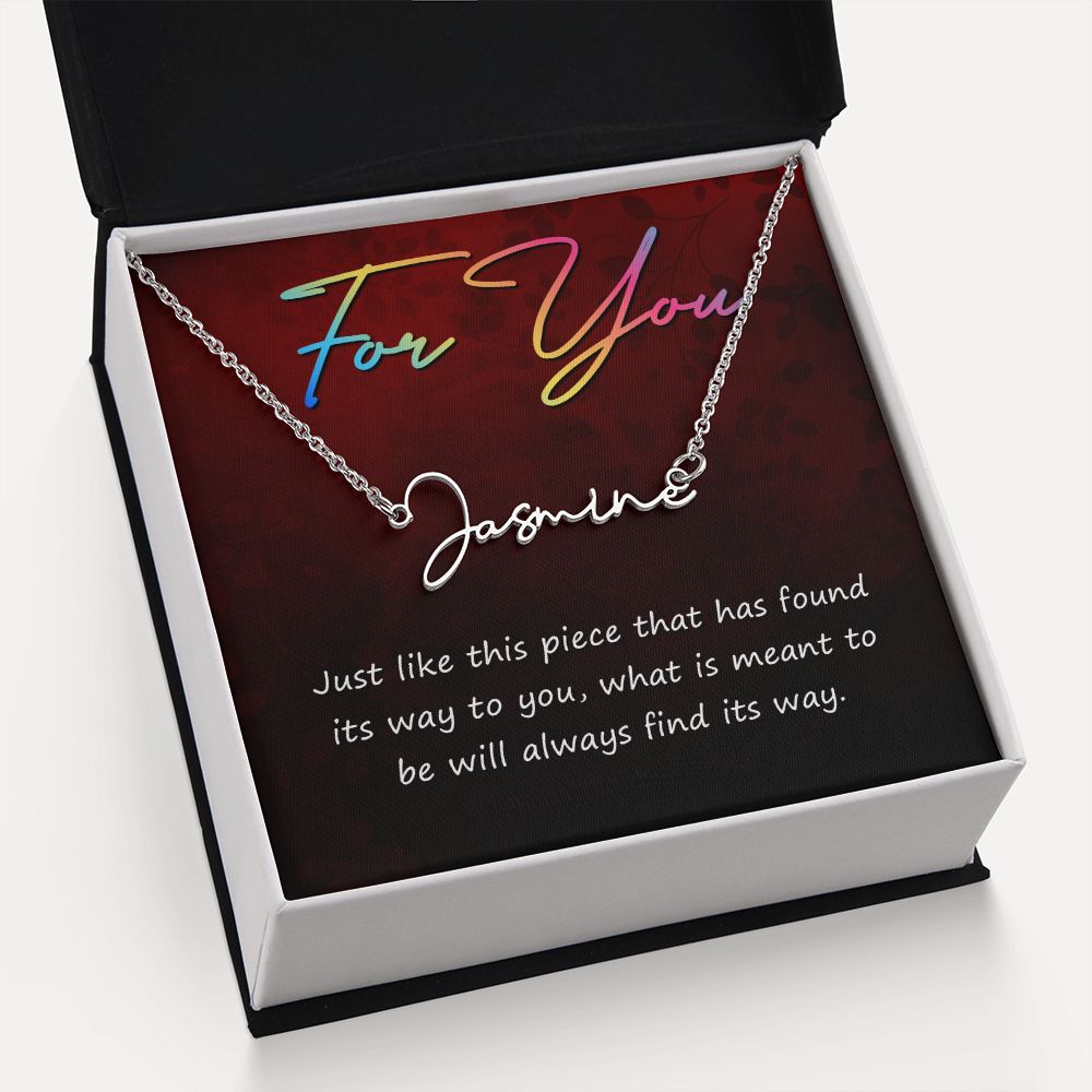 To My Wife | For You - Signature Style Name Necklace