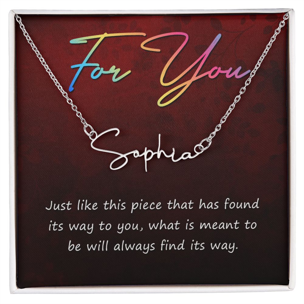 To My Wife | For You - Signature Style Name Necklace