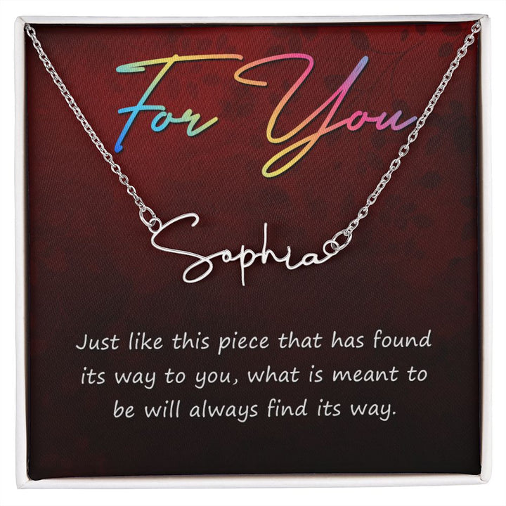 To My Wife | For You - Signature Style Name Necklace
