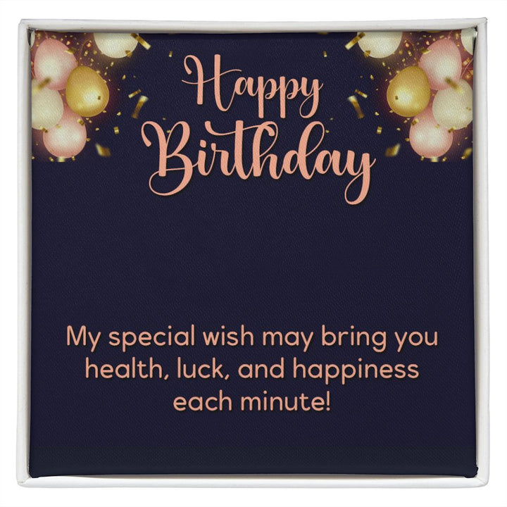 Happy Birthday | Wish you all the best - Signature Style Name Necklace